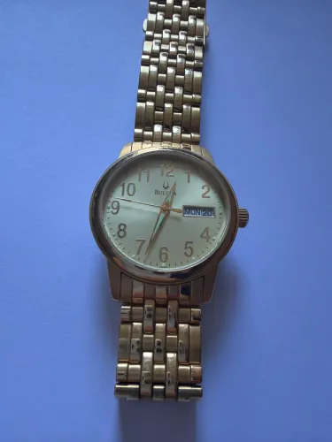 Relogio Bulova Masculino Folheado A Ouro 