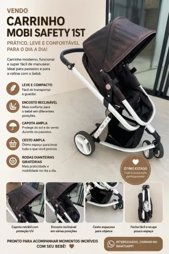 Carrinho de bebê + bebê conforto Safety 1st
