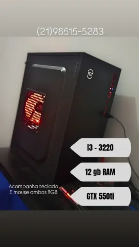 Pc completo - mouse RGB, teclado RGB, caixa de som
