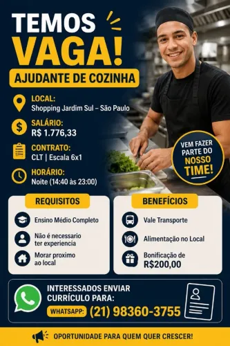 Ajudante de Cozinha