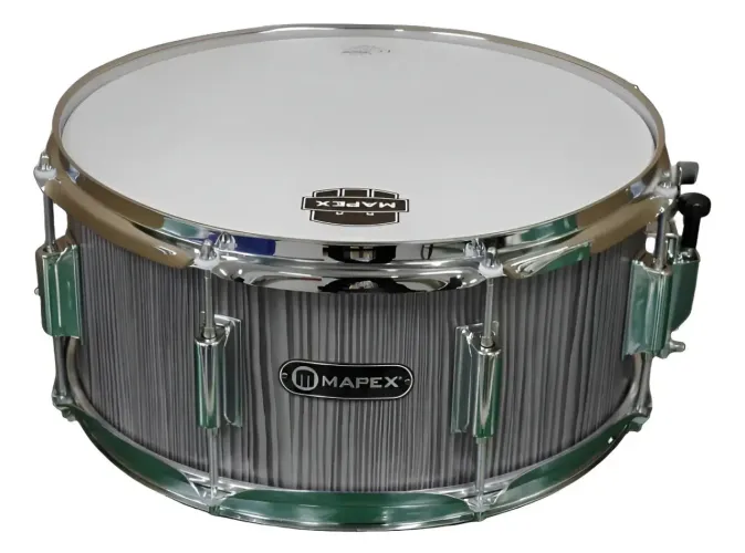 Caixa de Bateria Mapex The Explorer 14x6,5 Smokewood Cinza Peles Remo