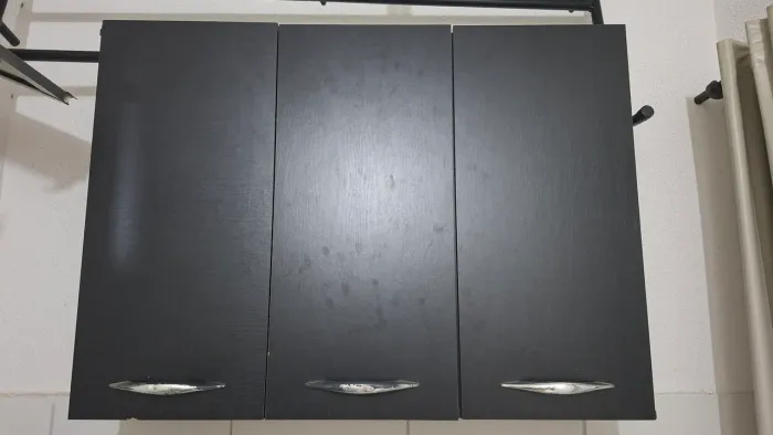 Armário Suspenso Preto 3 portas