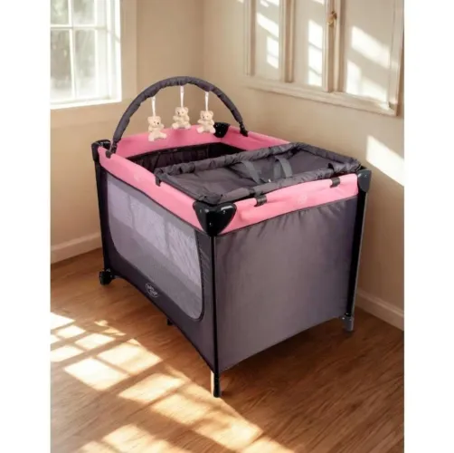Berço Portátil Desmontável Baby Style Rosa