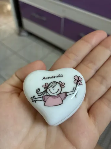 PORTA JOIA + PINGENTE EM PORCELANA