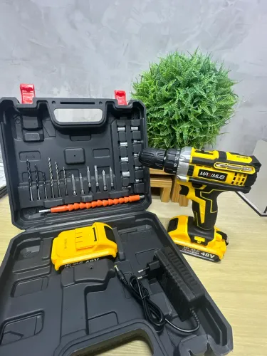 Parafusadeira Furadeira Sem Fio 48V + 2 Baterias + Maleta | Completa