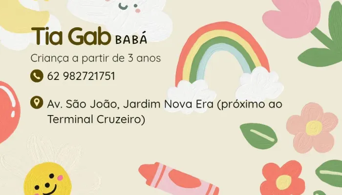 Cuido de crianças. 