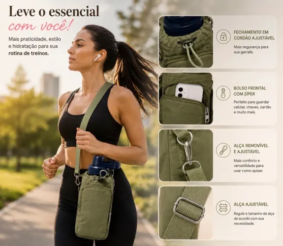 Bolsa porta garrafa esportiva 