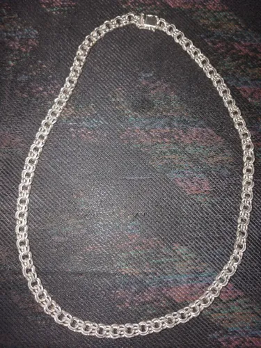Cordão de prata 81 gramas trabalhada