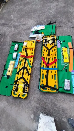 Conjunto de macas rígidas, Ked, colar, talas APH e treinamento