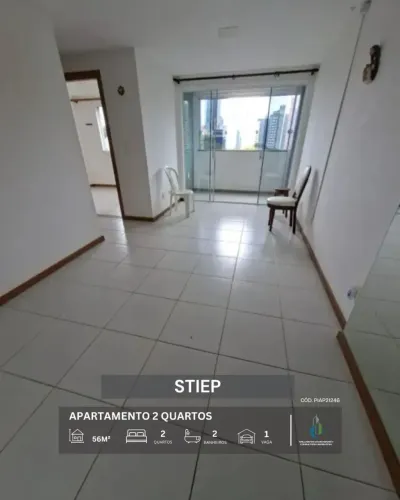 APARTAMENTO NORTE/SUL 51m² 2 QUARTOS VARANDA 1 VAGA INFRA VENDE STIEP