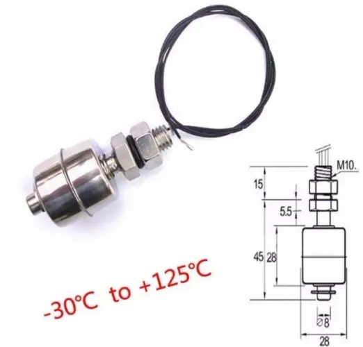 Sensor De Nível Líquidos Boia Caixa Tanque Em Inox Arduino Automação Robotica COD-AM257   