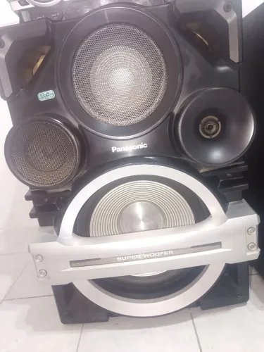 Som Panasonic Antigo com Super Woofer - Funcionando