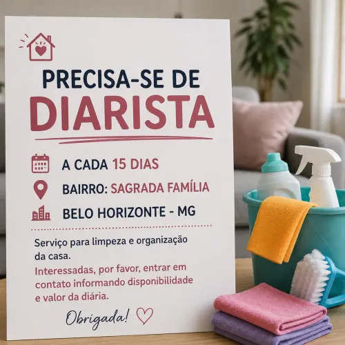 Preciso de uma diarista a cada 15 dias