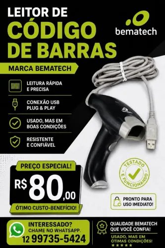 Leitor de código de barras bematechh
