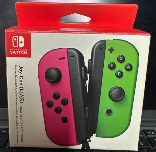 Joycons Nintendo Switch Neon - Verde e Rosa