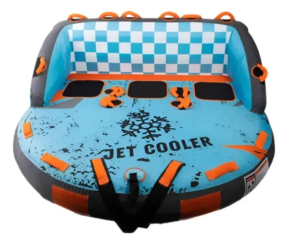 Boia Esportiva Inflável Rebocável 3 Pessoas Jet Cooler Azul-turquesa