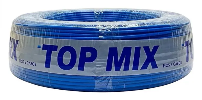 Fio Cabo Elétrico Flexível 2.5mm Top Mix Rolo 100m Azul