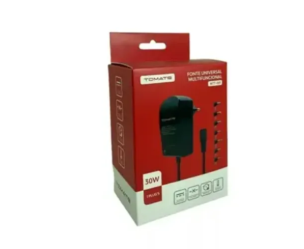 Fonte Universal Multifuncional 30w 7 Plugues Tomate