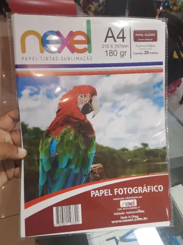 Papel Fotográfico glossy 180g NEXEL com 20 folhas 