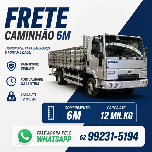 Frete caminhão truck carroceria aberta