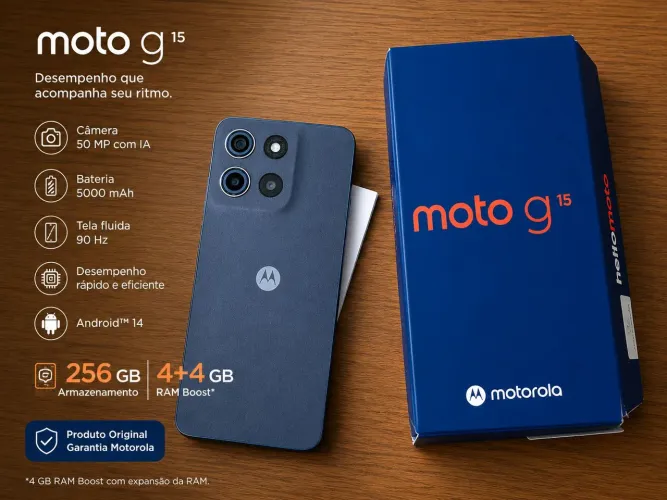 Moto G15 3 meses de uso zerado