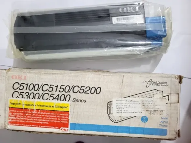 Toner de tinta Okidata Laser Ciano para 5.000 Páginas azul p impressora