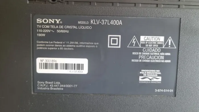 TV Sony Bravia + Micro-ondas Brastemp, ambos com defeito.