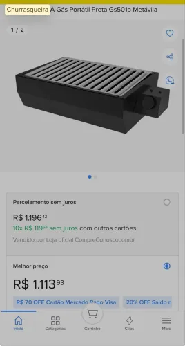 Churrasqueira a gás