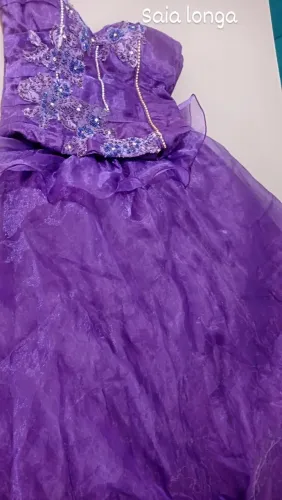Vestido de Debutante 2 em 1 Roxo