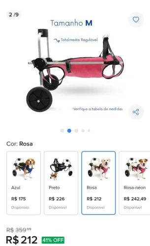 Cadeira de roda Pet