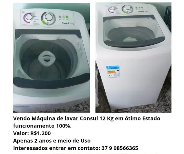 Máquina de lavar Consul 12 kg