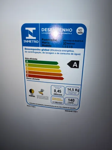 Máquina de Lavar Eletrolux