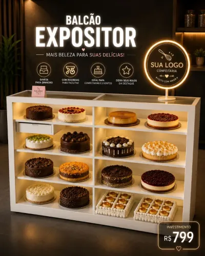 Balcão expositor 
