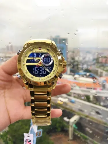 Relógio Dourado Estilo Luxo - Entrego em Aracaju, Socorro e Barra dos Coqueiros