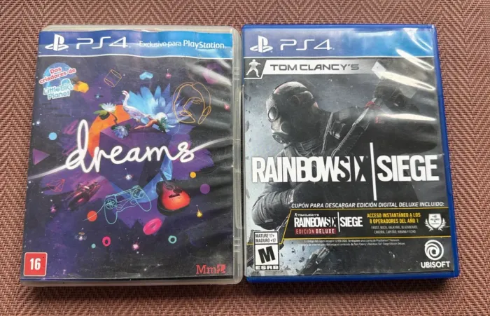 Jogos PS4 - TC Rainbow Six e Dreams (Leia a Descrição).