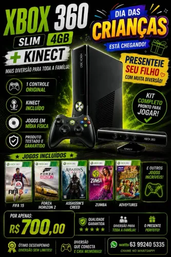 Xbox 360 com Kinect 