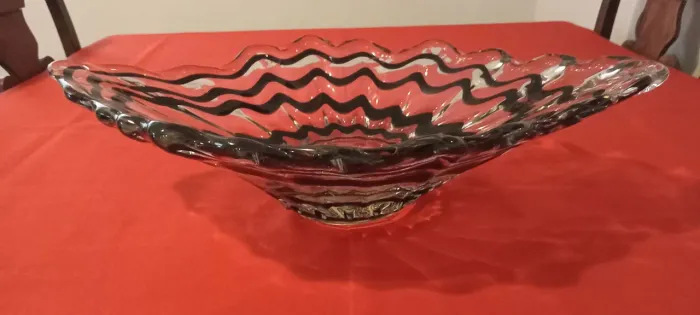 Fruteira de cristal murano