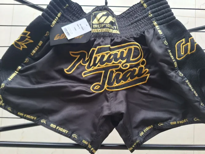 SHORT MUAY THAY GOLD SYMBOL GO FIGHT TAMANHO G