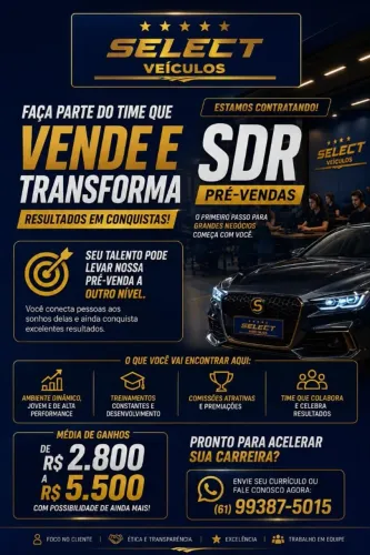 VAGA DE EMPREGO - SDR ( PRÉ-VENDA )