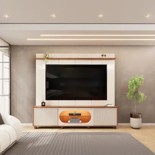 Home Maia Ripado com LED p/ TV até 75' - Entrega e montagem grátis pra Fortaleza