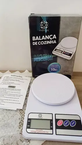 Balança de precisão cozinha Digital 10Kg Com pilhas AA