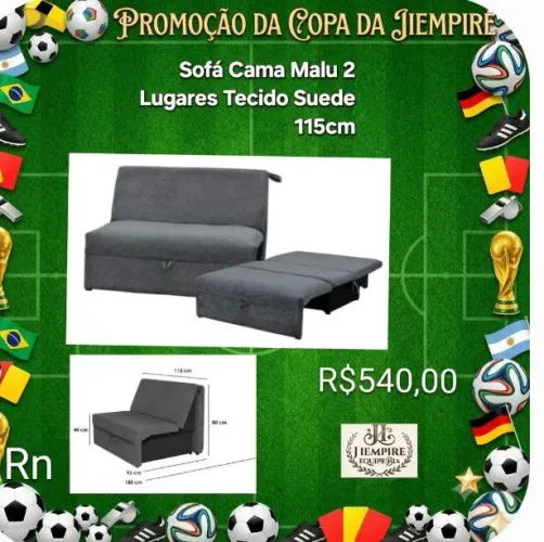 Sofá cama Daiane Baú,pague na entrega 