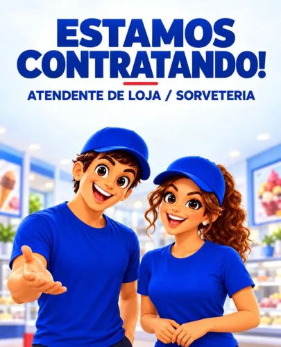 Atendente de loja/ Sorveteria