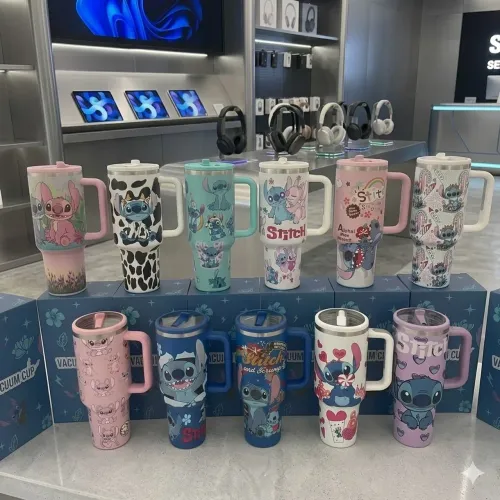Copo Térmico Stitch Com Alça 1200ml - Entrega Rápida