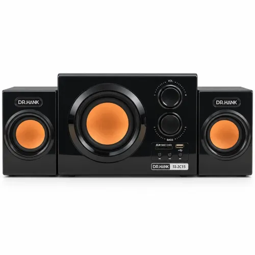 Caixa de Som 2.1 Dr. Hank SS-2C15 Subwoofer USB SD + 2 Satélites