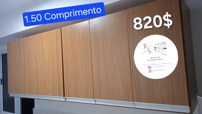 Armário aéreo amadeirado 1.50
