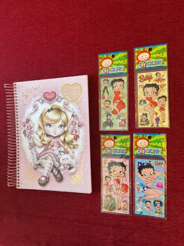 Caderno da Jolie usado com rasgado