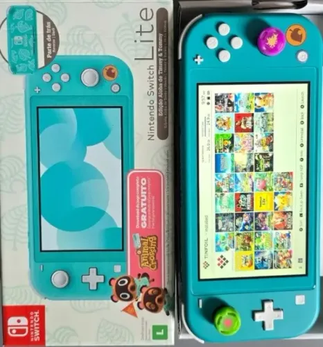 nintendo switch lite animal cross desbloqueado 128gb envio olxpay