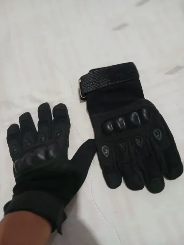 Luva para moto tática preta
