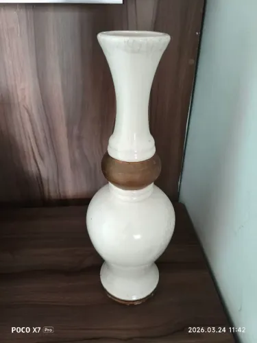 Par de Vasos Long Pipe em Cerâmica 